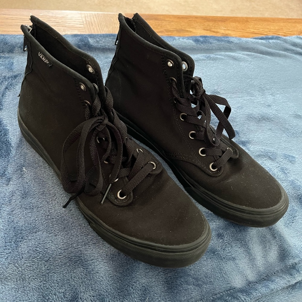 Black VANS High Tops Size 8